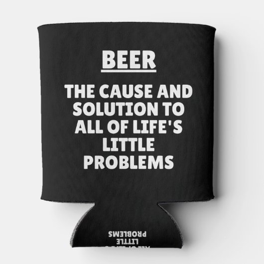 Ursache und Lösung aller Lebensprobleme Dosenkühler (Rückseite)