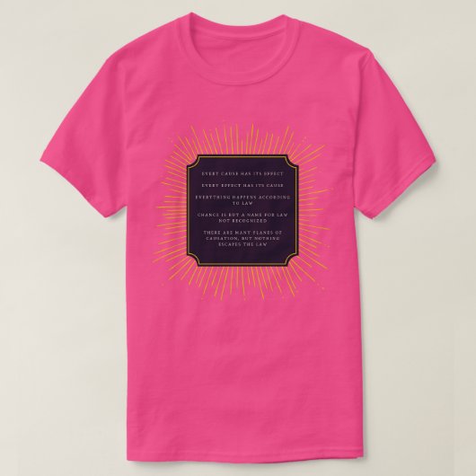 Ursache und Wirkung T-Shirt (Design vorne)