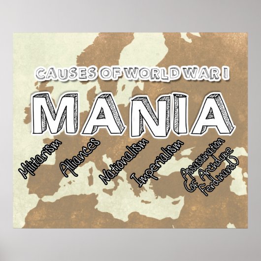 Ursachen des Ersten Weltkriegs Poster (Vorne)