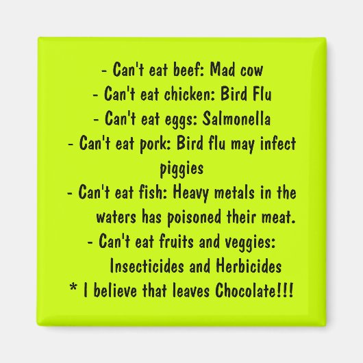 Ursachen - Healthy Eating Magnet (Vorne)