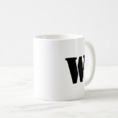 Urschrift | Aquamarin Monogram Modern Stilvoll Coo Kaffeetasse (VorderseiteRechts)