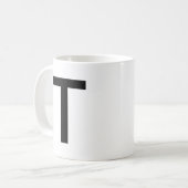 Urschrift | Aquamarin Monogram Modern Stilvoll Coo Kaffeetasse (Vorderseite Links)