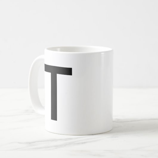 Urschrift | Aquamarin Monogram Modern Stilvoll Coo Kaffeetasse (Vorderseite Links)