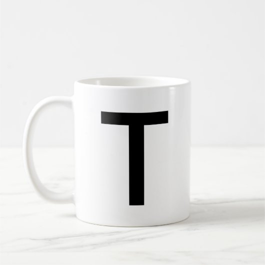 Urschrift | Aquamarin Monogram Modern Stilvoll Coo Kaffeetasse (Links)