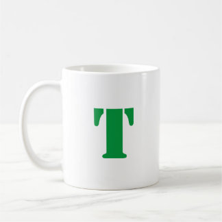 Urschrift | Aquamarin Monogram Modern Stilvoll Coo Kaffeetasse