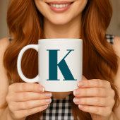 Urschrift | Aquamarin Monogram Modern Stilvoll Coo Kaffeetasse