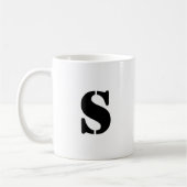 Urschrift | Aquamarin Monogram Modern Stilvoll Coo Kaffeetasse (Links)