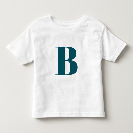 Urschrift | Aquamarin Monogram Modern Stilvoll Coo Kleinkind T-shirt (Vorderseite)