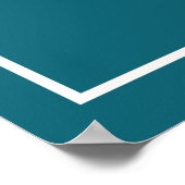 Urschrift |Aquamarine Monogramm Moderne Stilelemen Poster (Ecke)