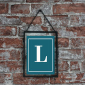 Urschrift |Aquamarine Monogramm Moderne Stilelemen Poster