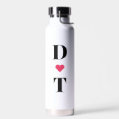 Urschrift | Einfache Monogramm Stilvoll Trinkflasche (Links)