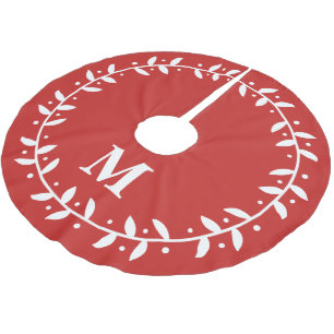 Urschrift für klassische Blattkraft und Familie Polyester Weihnachtsbaumdecke