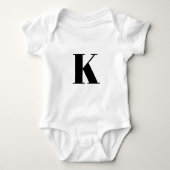 Urschrift | Monogram Modern Stylish Trendy Baby Strampler (Vorderseite)
