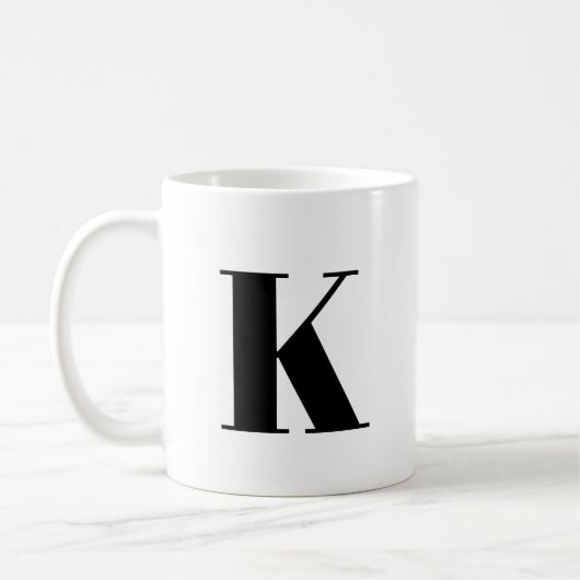 Urschrift | Monogram Modern Stylish Trendy Kaffeetasse (Links)