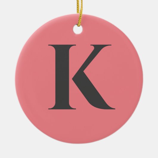 Urschrift | Monogram Modern Stylish Trendy Keramik Ornament (Vorne)