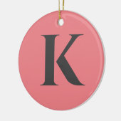 Urschrift | Monogram Modern Stylish Trendy Keramik Ornament (Links)