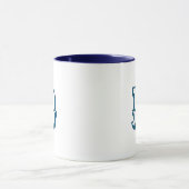 Urschrift | Monogram Modern Trendblue Color Tasse (Zentrum)
