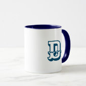 Urschrift | Monogram Modern Trendblue Color Tasse (VorderseiteRechts)
