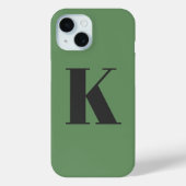 Urschrift | Monogram Modern trendy Sage Green Case-Mate iPhone Hülle (Rückseite)