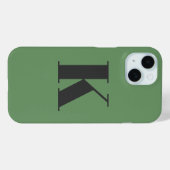 Urschrift | Monogram Modern trendy Sage Green Case-Mate iPhone Hülle (Rückseite (Horizontal))