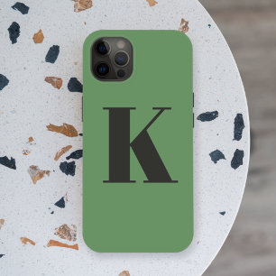 Urschrift   Monogram Modern trendy Sage Green Case-Mate iPhone Hülle