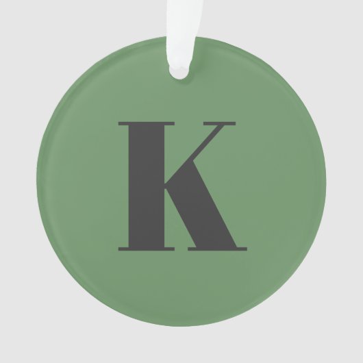 Urschrift | Monogram Modern trendy Sage Green Ornament (Vorderseite)