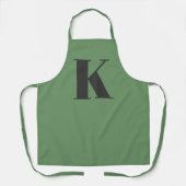 Urschrift | Monogram Modern trendy Sage Green Schürze (Vorderseite)