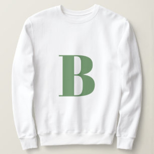 Urschrift Monogram Modern trendy Sage Green Sweatshirt