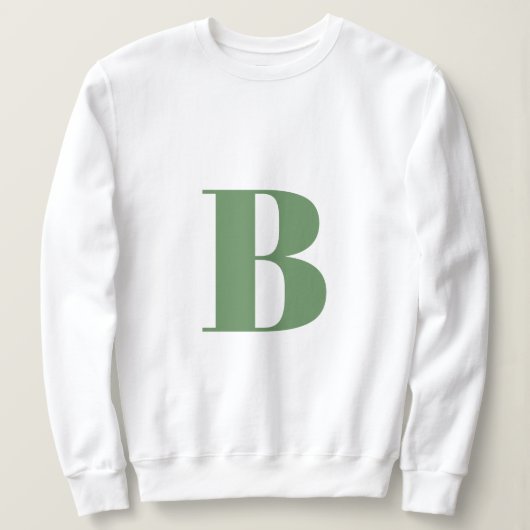 Urschrift | Monogram Modern trendy Sage Green Sweatshirt (Design vorne)