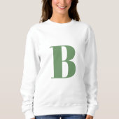 Urschrift | Monogram Modern trendy Sage Green Sweatshirt (Vorderseite)