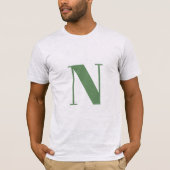 Urschrift | Monogram Modern trendy Sage Green T-Shirt (Vorderseite)