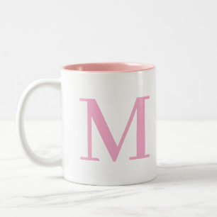 Urschrift Monogram Modern Trendy Zweifarbige Tasse