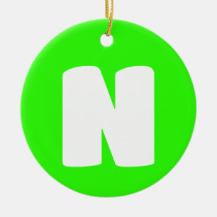Urschrift   Neon Green Trendy Modern Keramik Ornament
