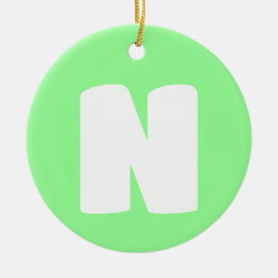 Urschrift   Neon Mint Trendy Modern Keramik Ornament