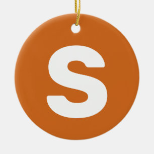Urschrift   Schokolade Braun Einfache Elegant Keramik Ornament