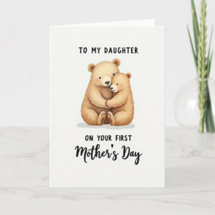 Ursine Mothers Day Hugs Karte