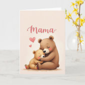Ursine Muttertagshugkarte Karte (Gelbe Blume)