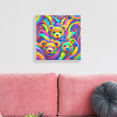 Ursinhos com máscara para o carnaval  leinwanddruck (Insitu (Wohnzimmer))