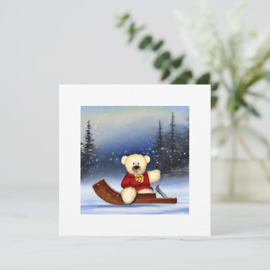 Urson auf einem Schneeling (Stehend Vorderseite)