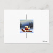 Urson auf einem Schneeling Postkarte (Rückseite)