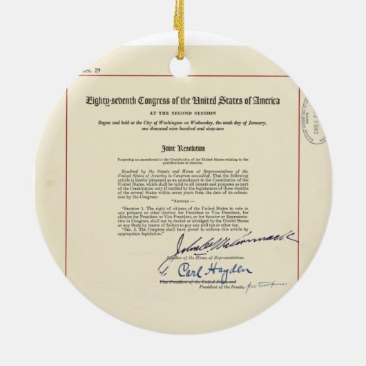 URSPRUNG 24. Änderung der Verfassung der Vereinigt Keramik Ornament (Hinten)