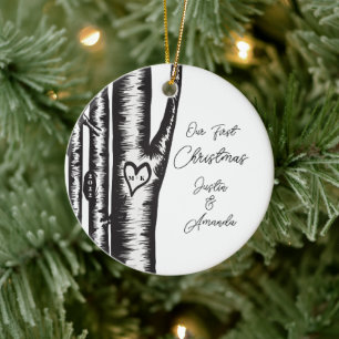Ursprünge auf drei Paaren Keramik Ornament