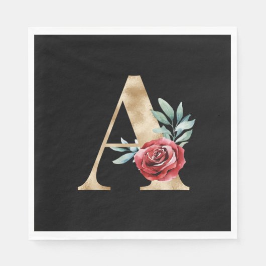 Ursprünge für Winterferien Buchstabe A Serviette (Vorderseite)