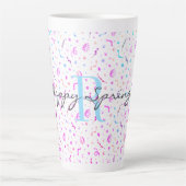 Ursprünglich 17oz Latte Tasse Happy Spring Pattern (Vorderseite)