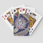 URSPRÜNGLICH BLUE DAMASK BLUME SPIELKARTEN (Rückseite)