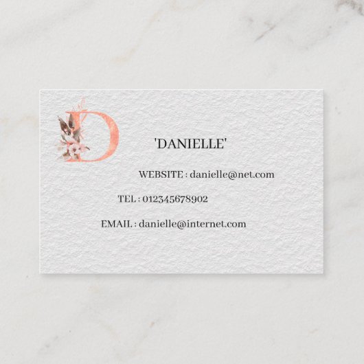 Ursprünglich - Doppelseitige Visitenkarte (Rückseite)