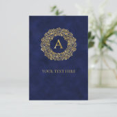 Ursprünglich ein goldenes Damasken Classic Muster Dankeskarte (Stehend Vorderseite)