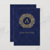 Ursprünglich ein goldenes Damasken Classic Muster Dankeskarte (Vorne/Hinten)