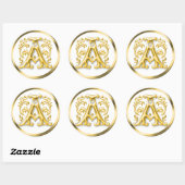 Ursprünglich ein Rundaufkleber in Gold Runder Aufkleber (Blatt)