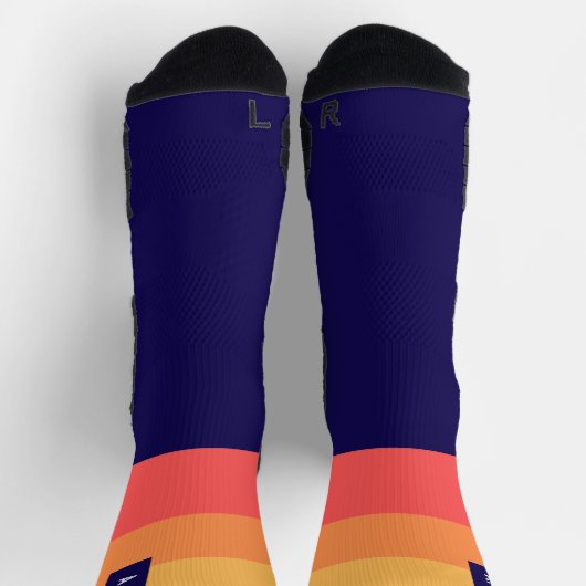 Ursprünglich gestreifte Socken. Personalisiert. Te Socken (Oben)